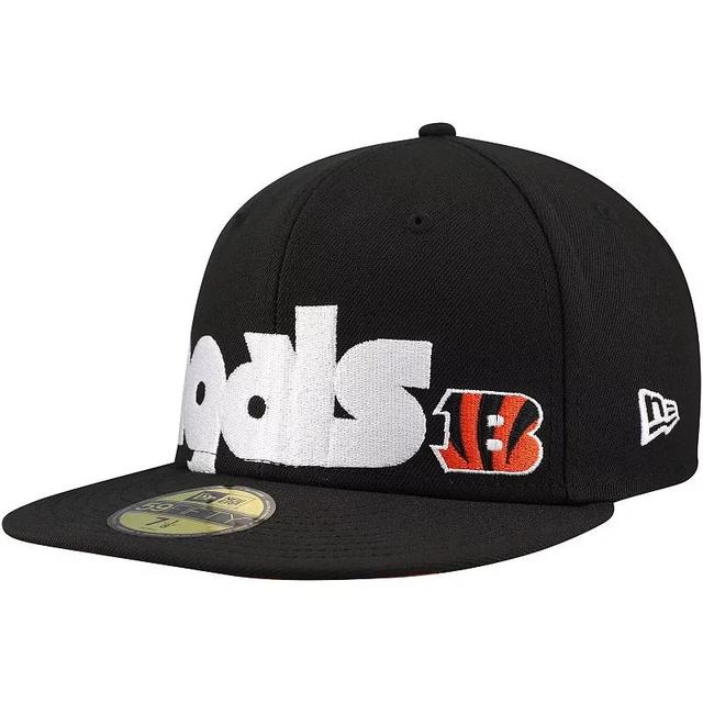 Mens New Era Cincinnati Bengals Checkered Undervisor 59FIFTY Fitted Hat Product Image