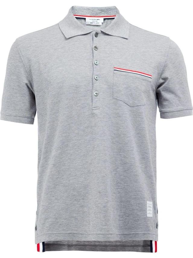 Rwb Stripe Polo Shirt In Light Grey Product Image