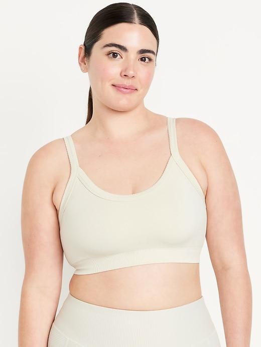 Light Support Seamless Ribbed Sports Bra Product Image