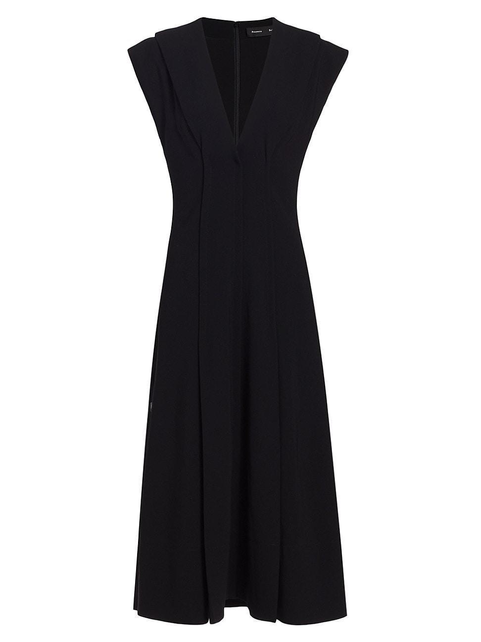 Womens Matte Crepe Midi-Dress Product Image