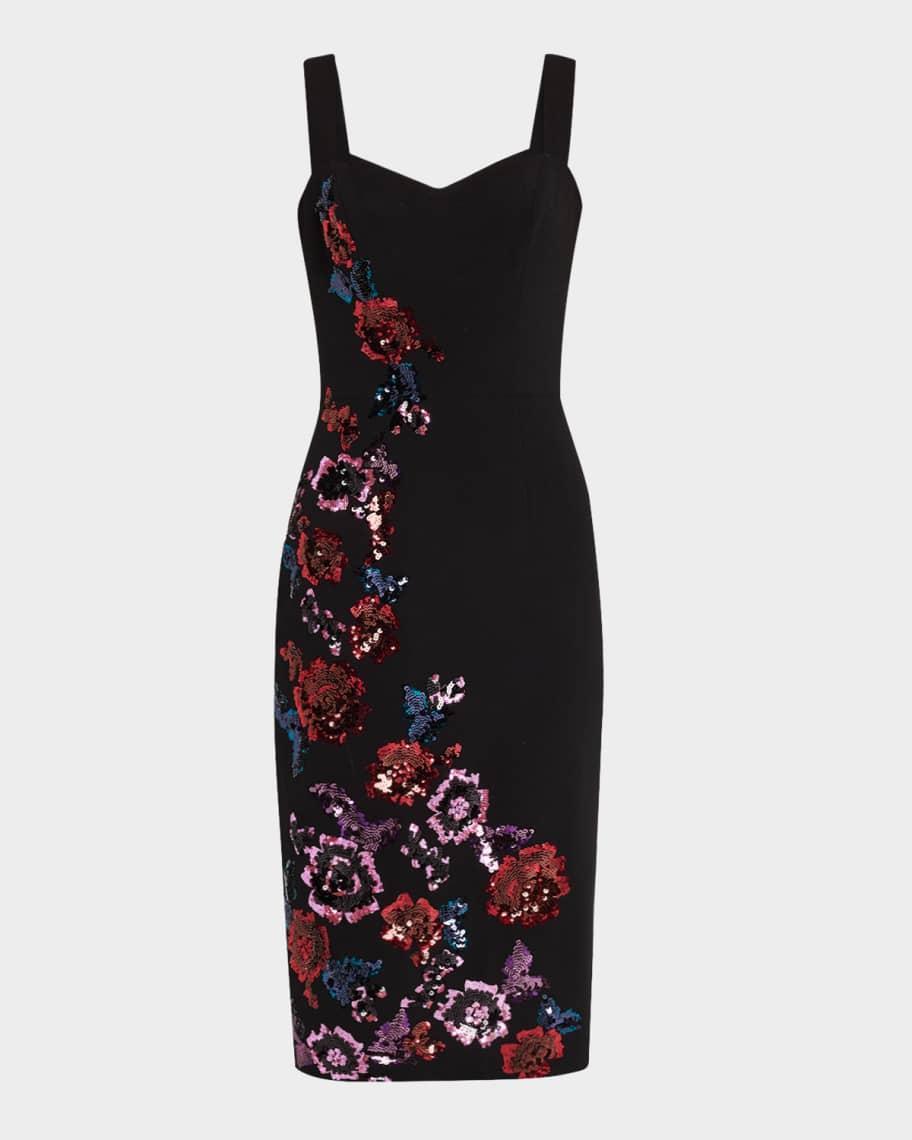 Nicole Sequin Floral Sweetheart Midi Dress product image