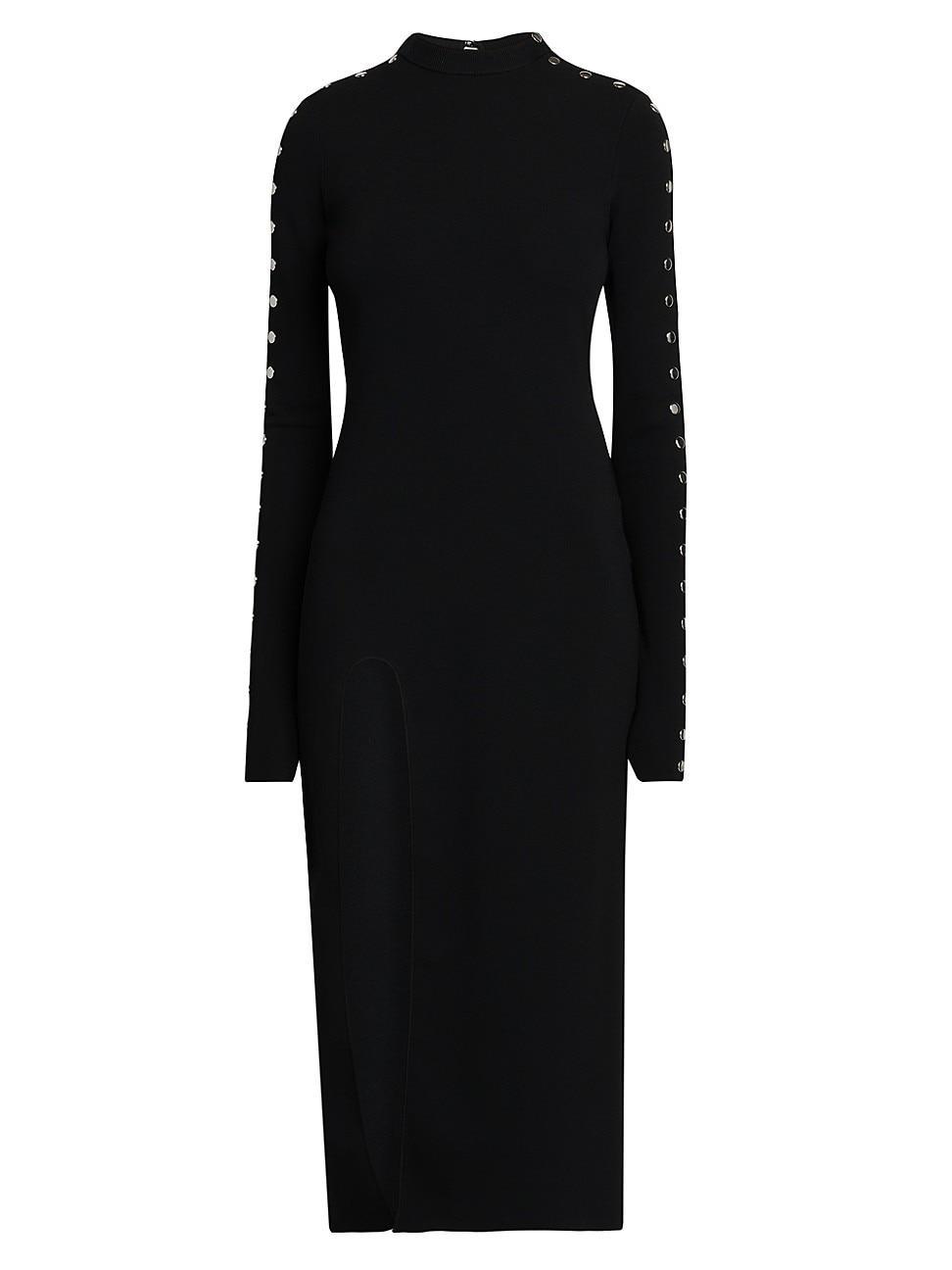 Womens Studded Compact Knit Midi-Dress Product Image