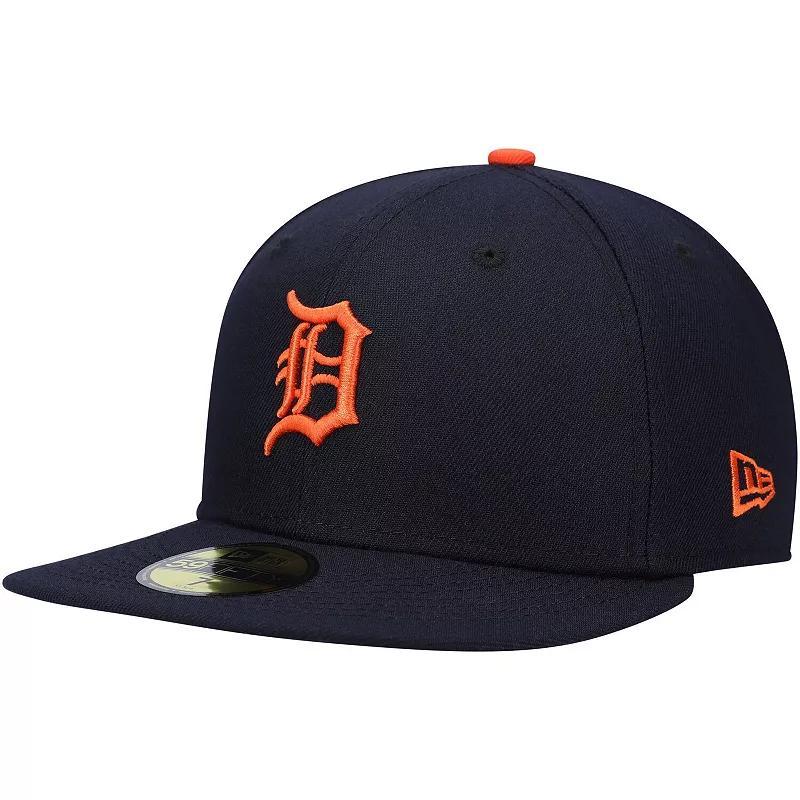 Mens New Era Detroit Tigers Authentic Collection On-Field Road 59FIFTY Fitted Hat Blue Product Image