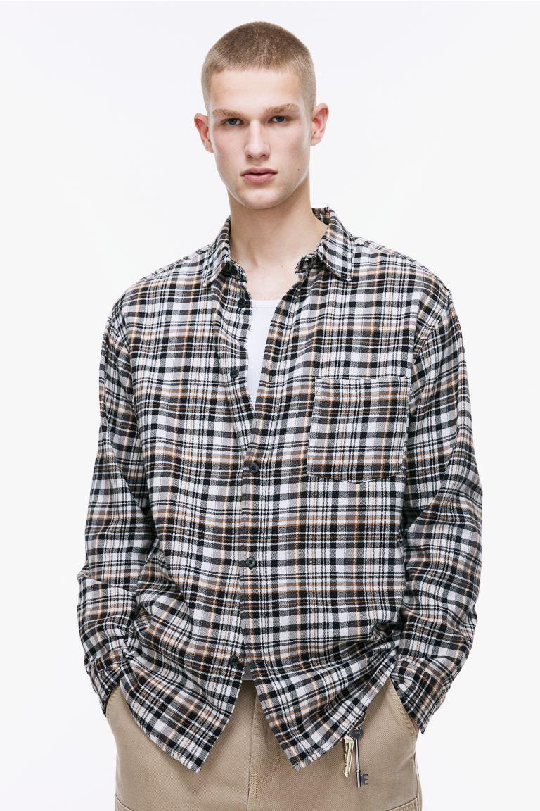 Loose Fit Flannel Shirt Product Image