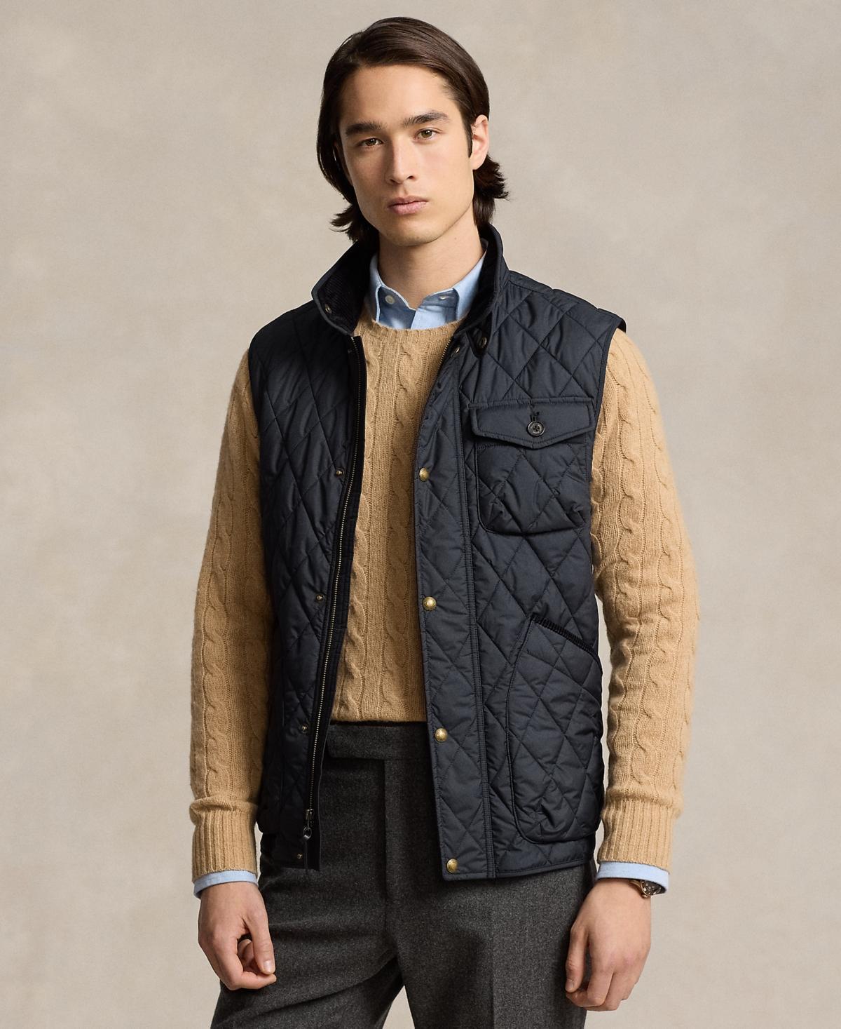 Polo Ralph Lauren Mens The Beaton Quilted Utility Vest - Brown Product Image