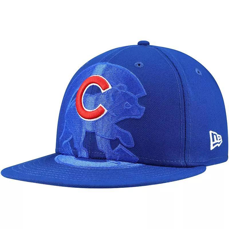 Mens New Era Royal Chicago Cubs Shadow Logo 59FIFTY Fitted Hat Product Image