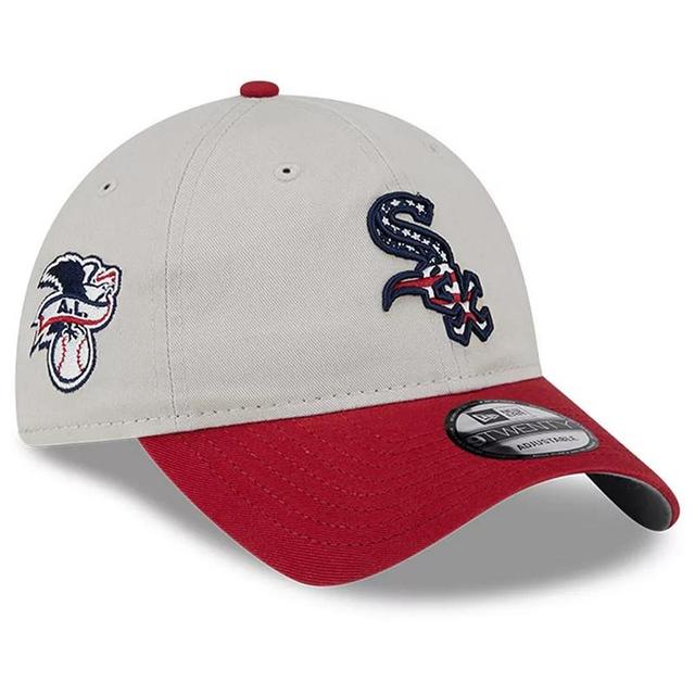 Mens New Era Khaki/Red Chicago White Sox 2024 Fourth of July 9TWENTY Adjustable Hat Product Image