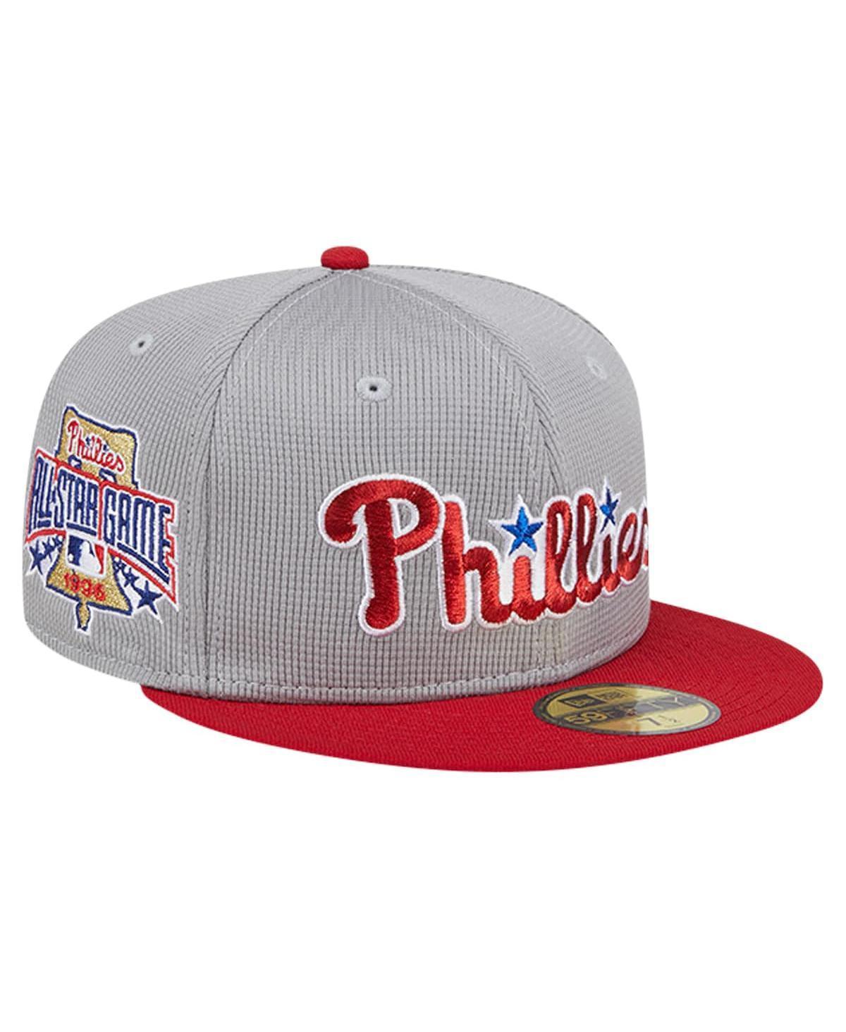 New Era Mens Gray Philadelphia Phillies Pivot Mesh 59FIFTY Fitted Hat Product Image