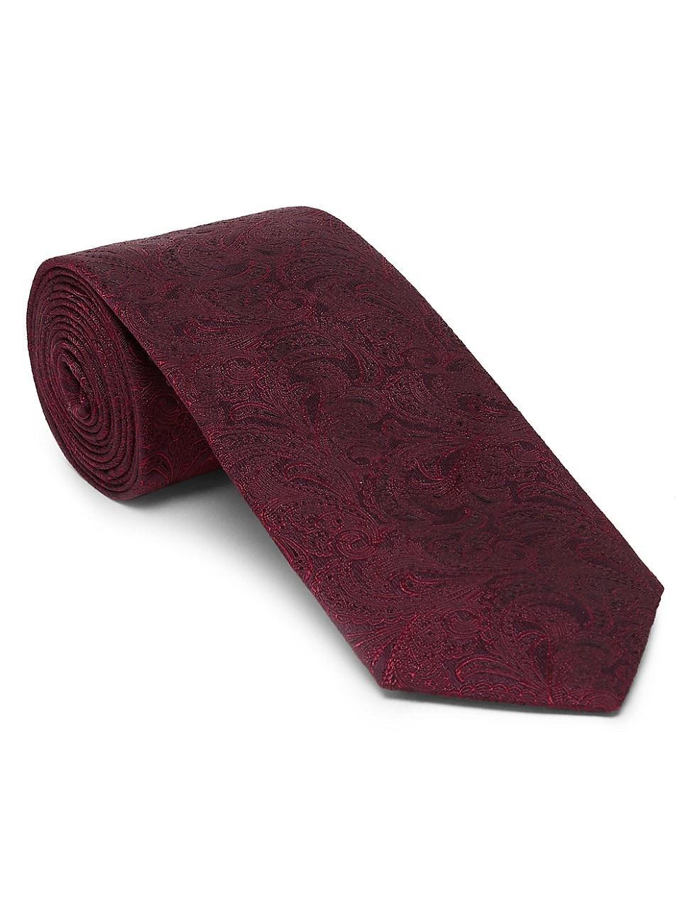 Mens Silk-Cotton Tonal Paisley Tie Product Image