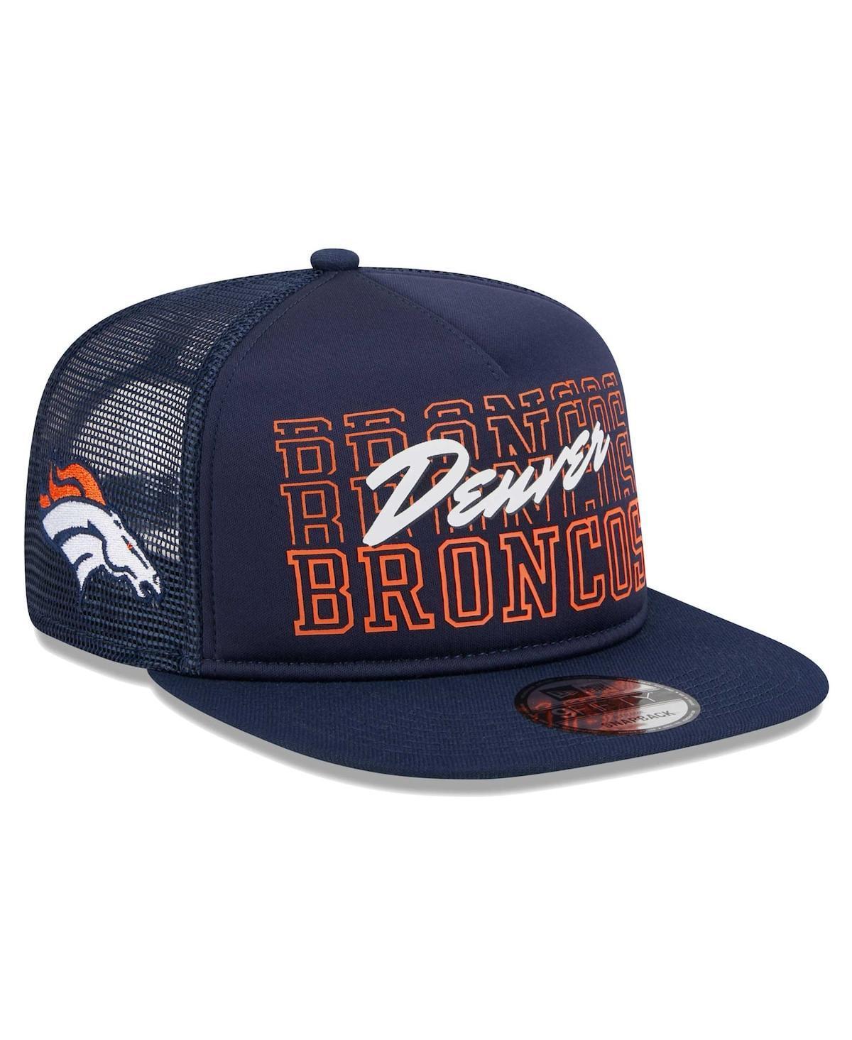 Mens New Era Navy Denver Broncos Instant Replay 9FIFTY Snapback Hat Product Image