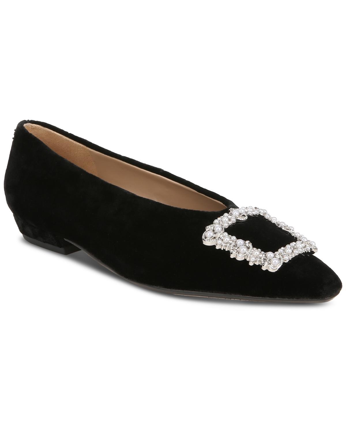 Sam Edelman Womens Janina Slip-On Embellished Buckle Flats Product Image