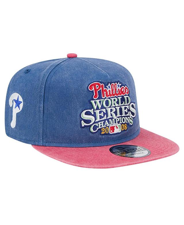 New Era Mens Royal Philadelphia Phillies 2008 Mlb All-Star Game Pigment Dye Golfer Snapback Hat - Royal, Red Product Image