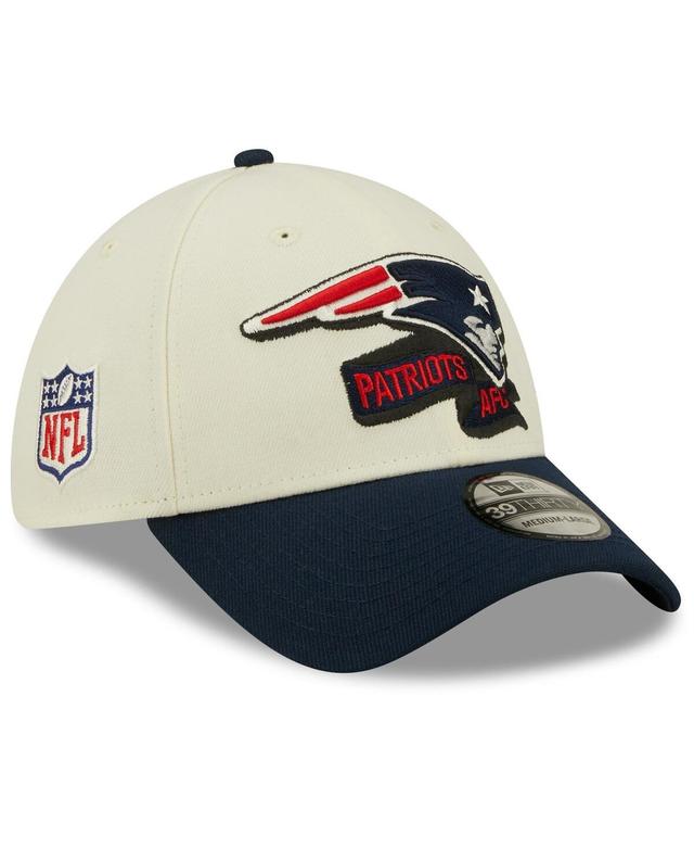 Mens New Era Cream New England Patriots 2022 Sideline 39THIRTY 2-Tone Flex Hat - Cream Product Image