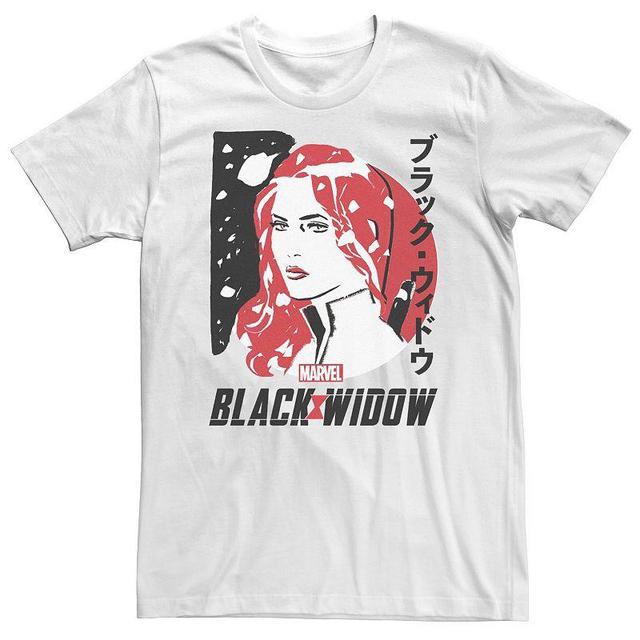 Big & Tall Marvel Black Widow Kanji Portrait Tee, Mens Product Image