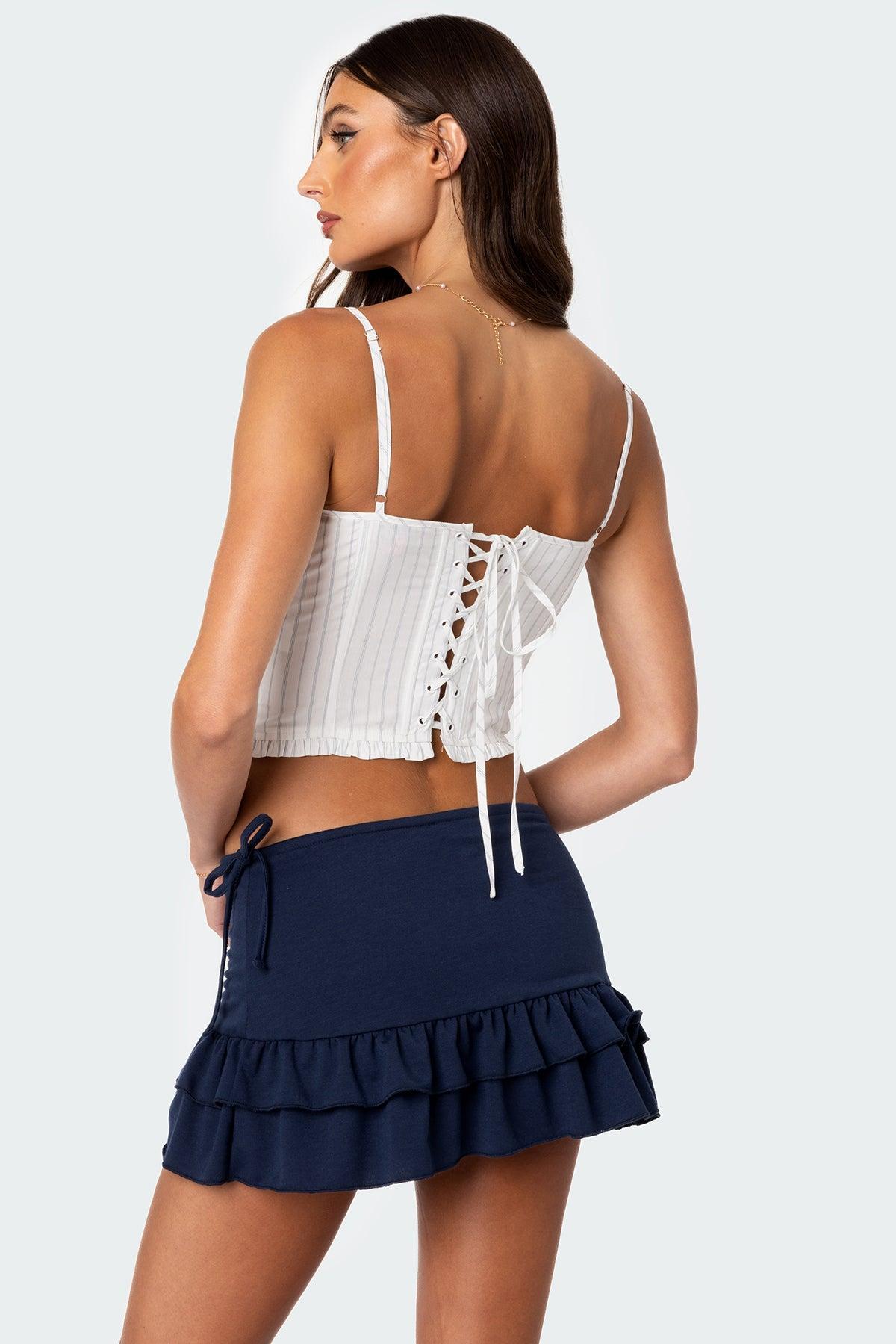 Greca Striped Poplin Corset Product Image