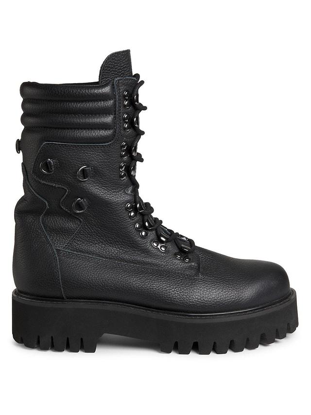 Mens Field Leather Lace-Up Platform Boots Product Image