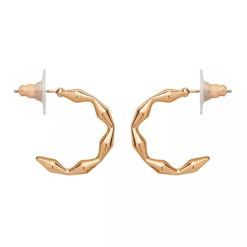 LC Lauren Conrad Gold Tone Small Geometric Hoop Earrings, Womens Product Image