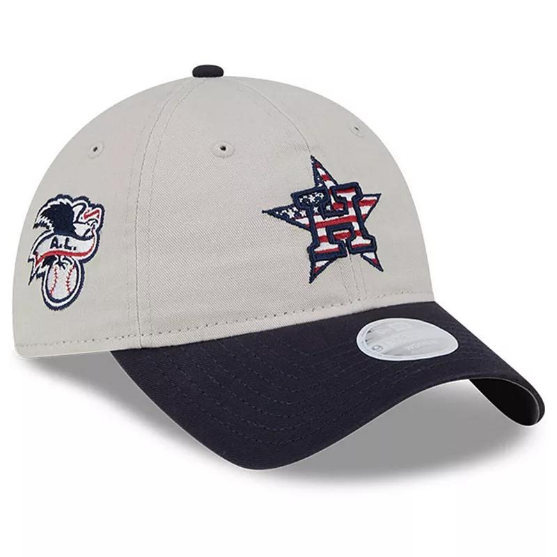 Womens New Era Khaki/Black Houston Astros 2024 Fourth of July 9TWENTY Adjustable Hat Product Image