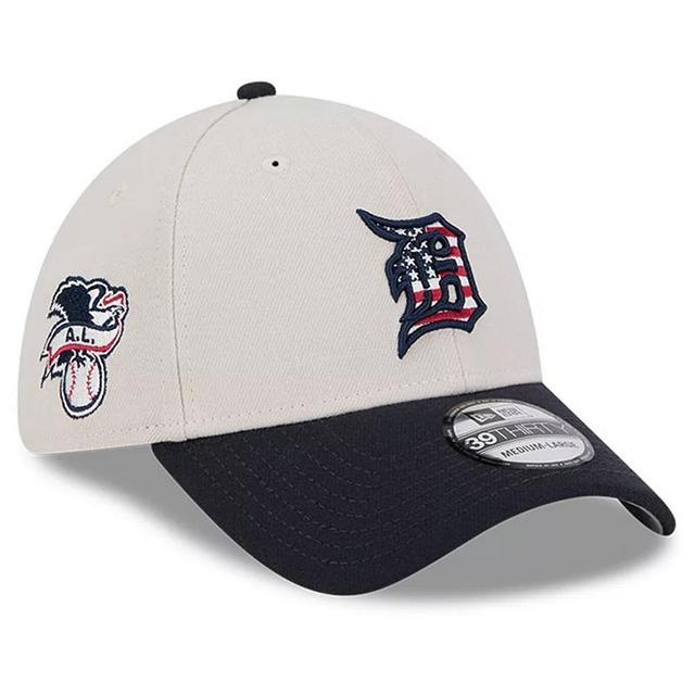 Mens New Era Khaki/Black Detroit Tigers 2024 Fourth of July 39THIRTY Flex Hat Product Image