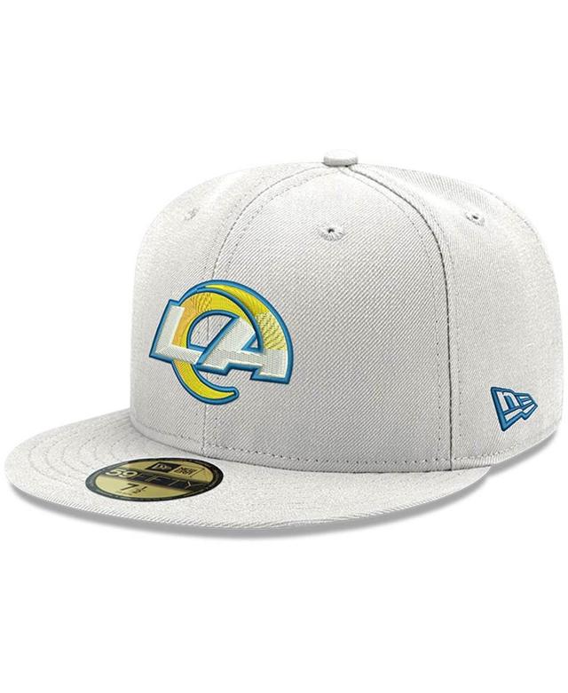 Mens White Los Angeles Rams Omaha 59FIFTY Fitted Hat Product Image