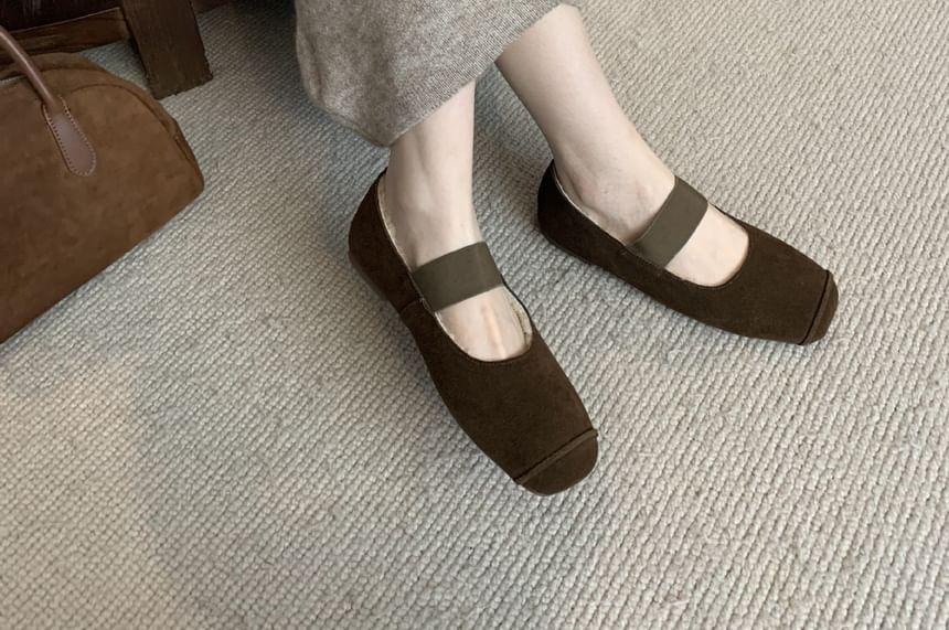 Plain Fleece-Lined Mary Jane Flats Product Image