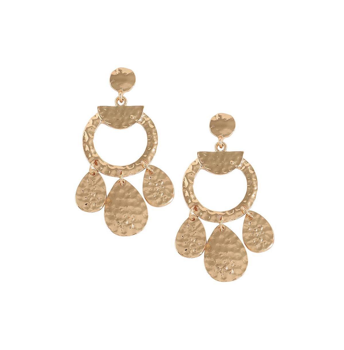 Sohi Womens Dented Drop Earrings Product Image