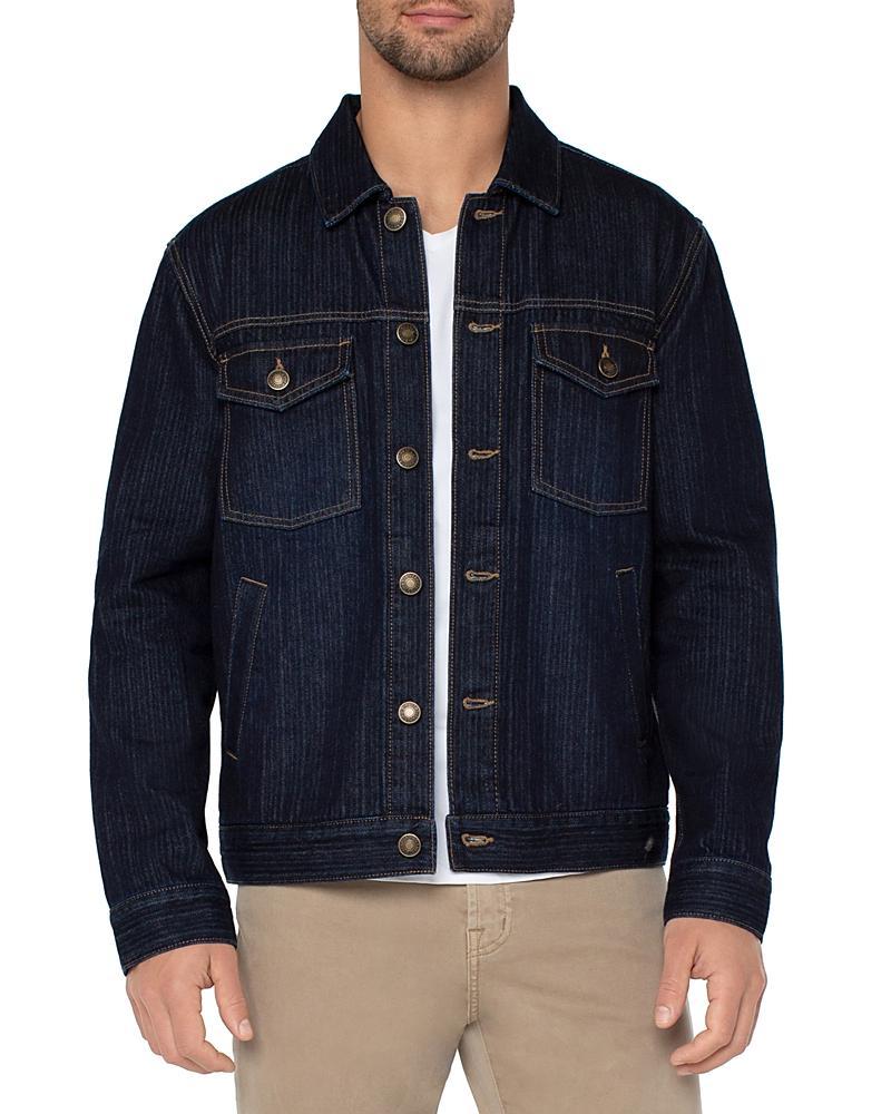 Liverpool Los Angeles Herringbone Denim Trucker Jacket Product Image