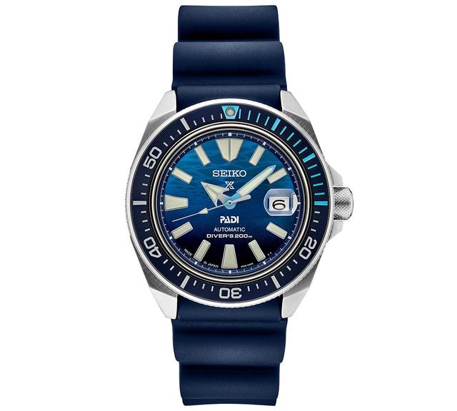 Seiko Mens Automatic Prospex Padi Special Edition Blue Silicone Strap Watch 45mm Product Image