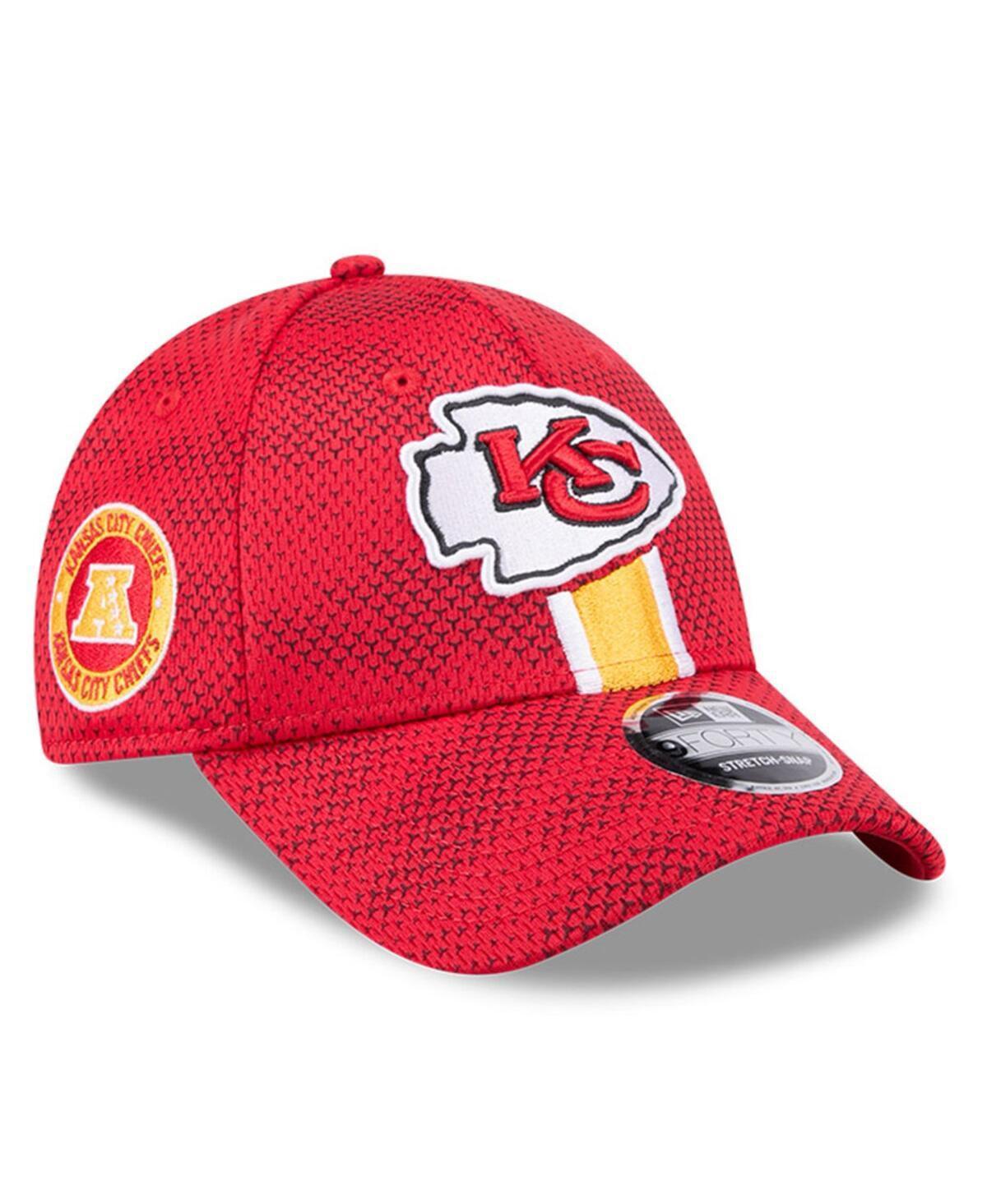 New Era Big Boys and Girls Red Kansas City Chiefs 2024 Nfl Sideline 9FORTY Stretch-Snap Hat Product Image