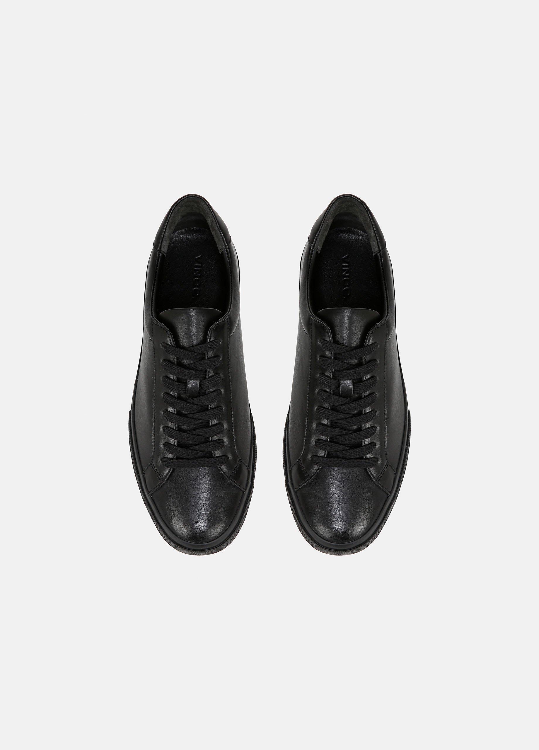 Mens Fulton Leather Sneaker, Black/black, Size 8.5 Vince Product Image