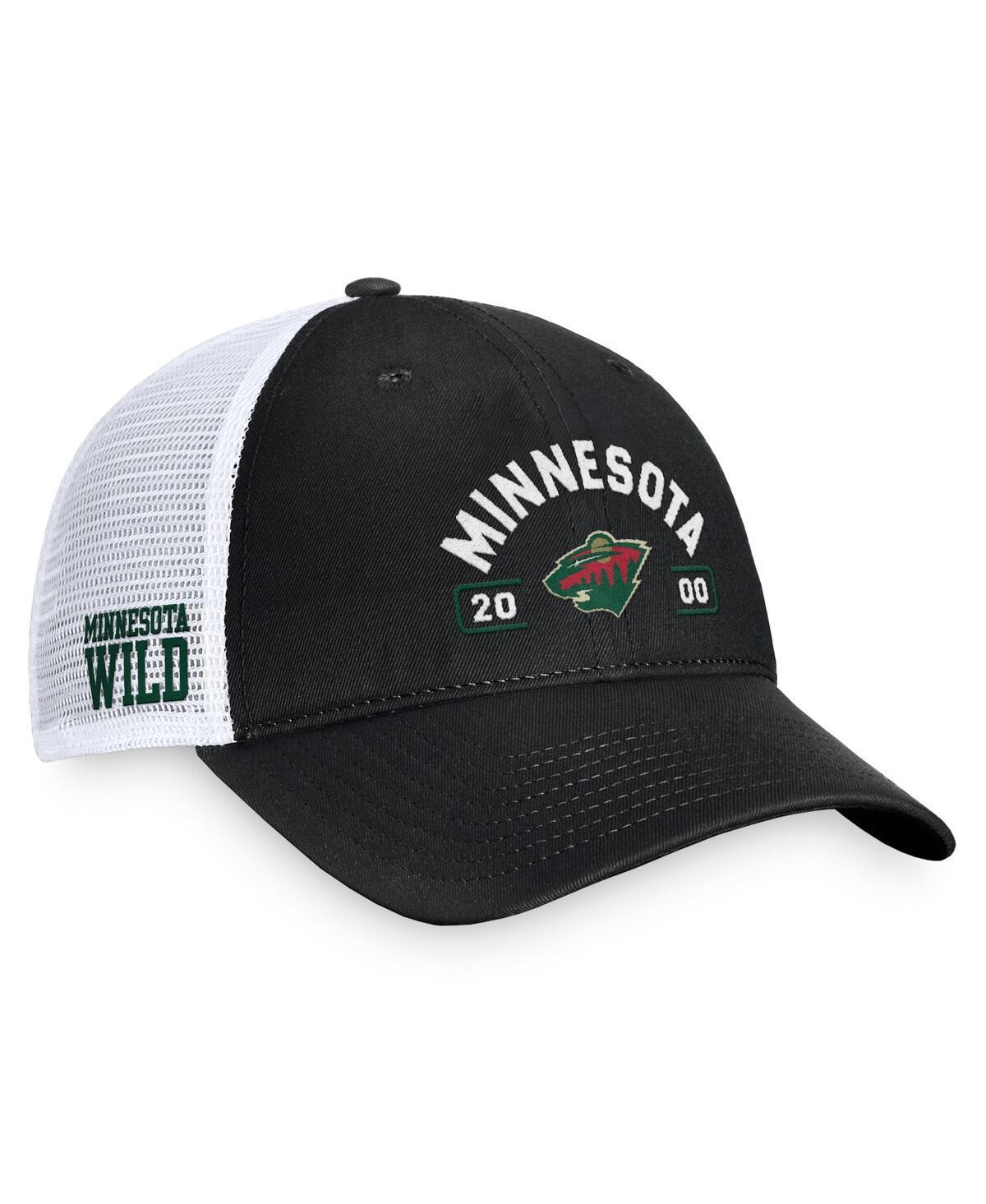 Mens Fanatics /White Minnesota Wild Free Kick Trucker Adjustable Hat Product Image