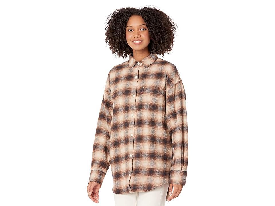 Levi's(r) Premium Nola Menswear Shirt (James Plaid Cement) Women's Clothing Product Image