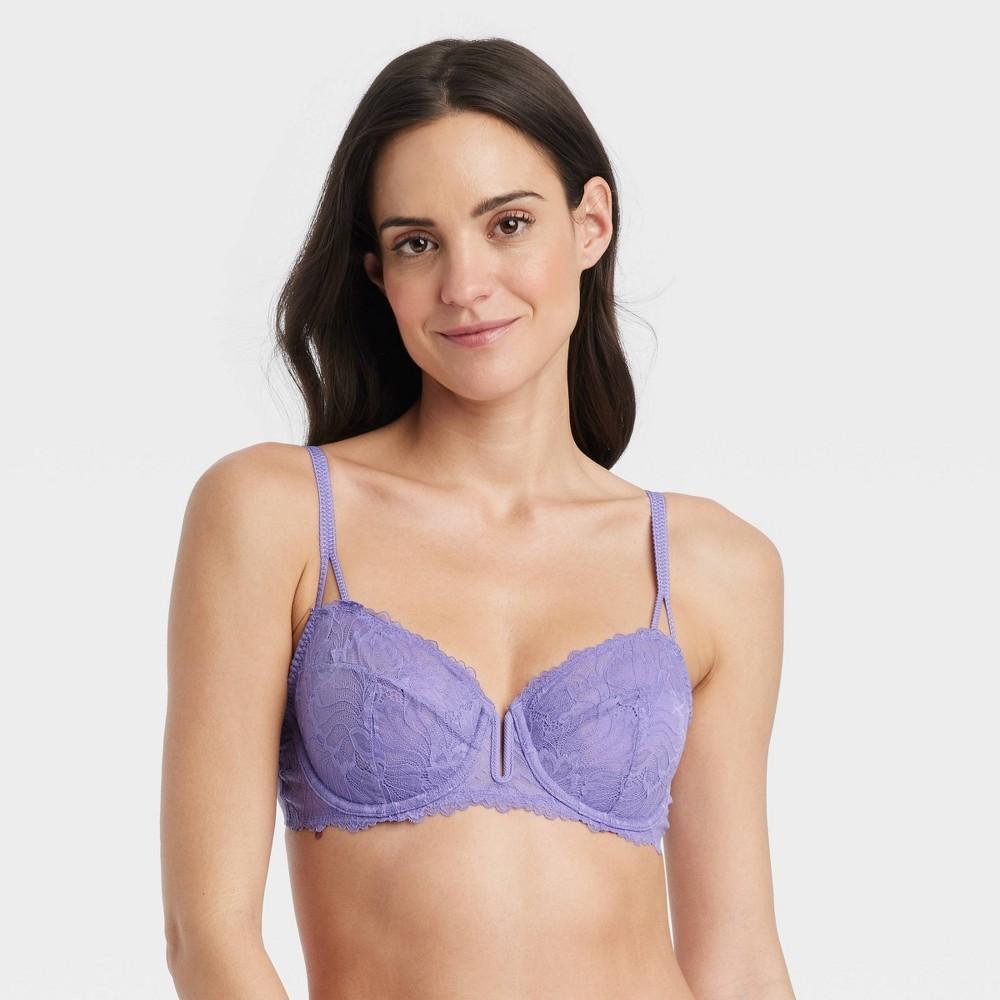 Womens Unlined Balconette Bra - Auden Purple 38B Product Image