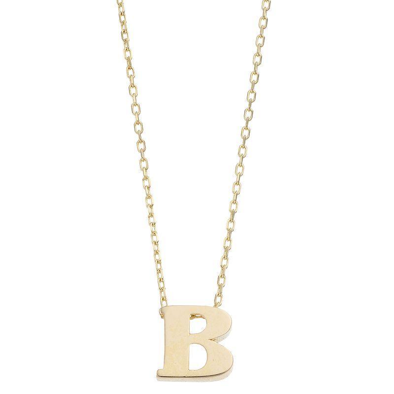 Au Naturale 14k Gold Initial Pendant Necklace, Womens Product Image