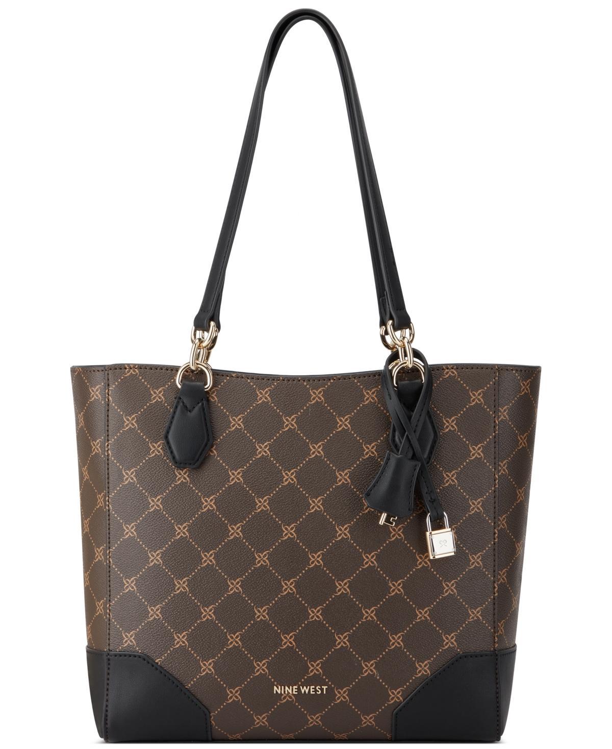 Nine West Womens Brooklyn Small Tote Bag - Brown Product Image