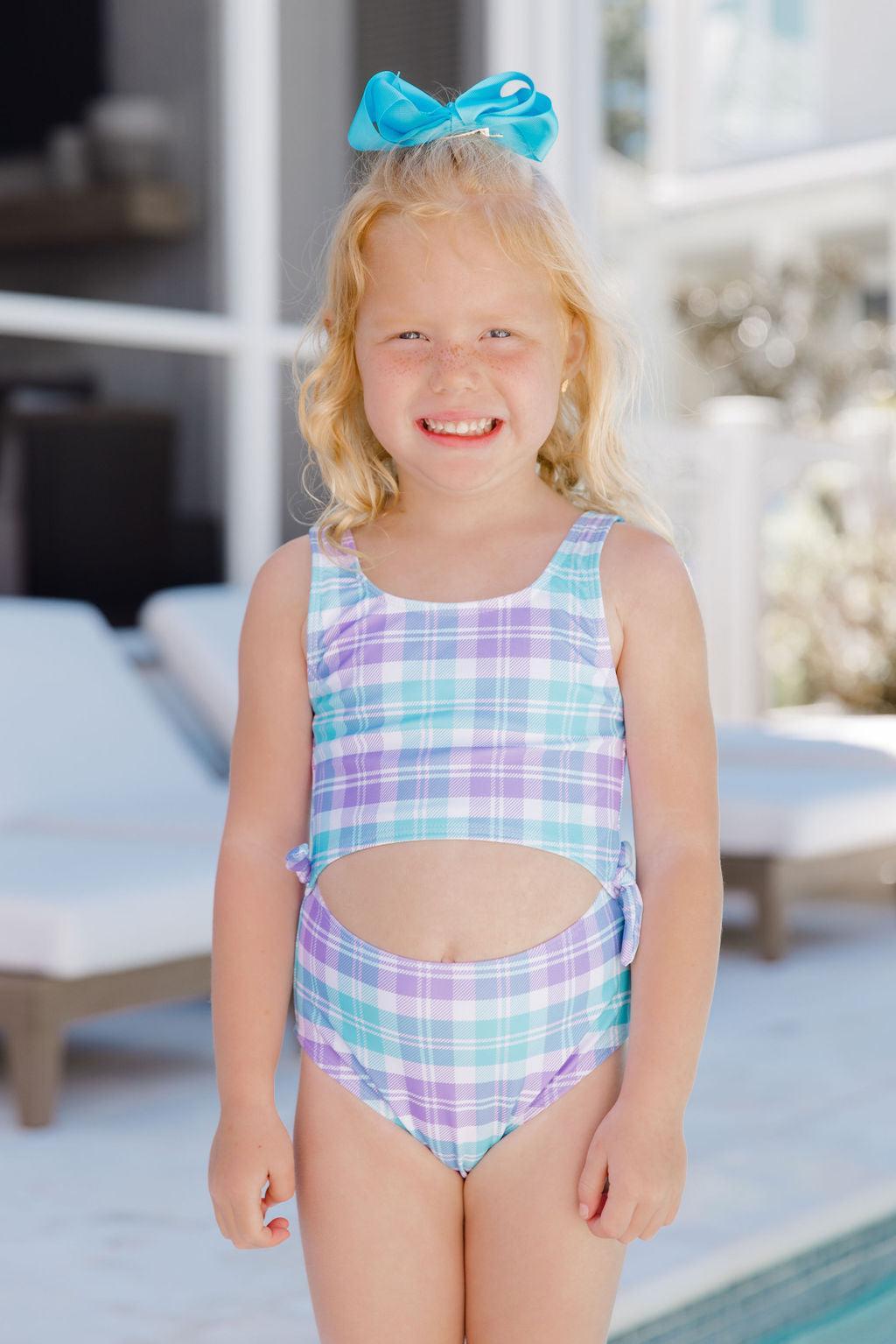 Kid's Sandy Shores Side One Piece Swimsuit Tori X Pink Lily Product Image