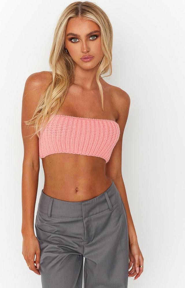 Debbie Pink Knit Bandeau Product Image