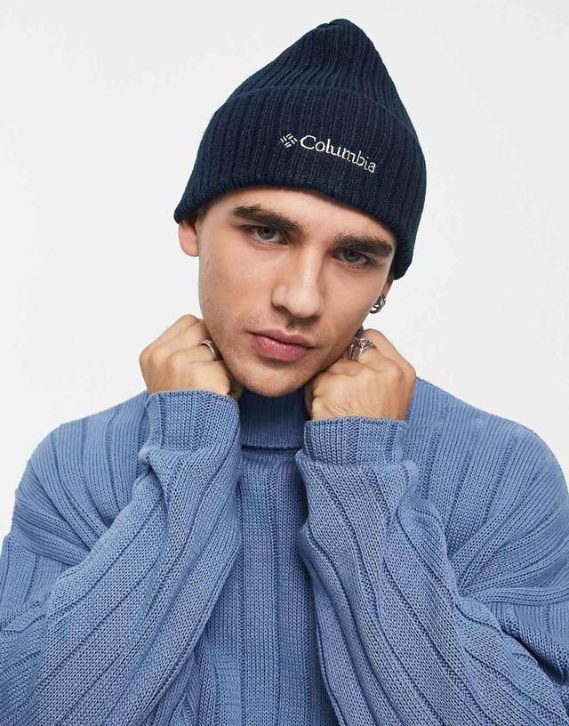 Columbia Watch Cap ribbed beanie in navy Product Image