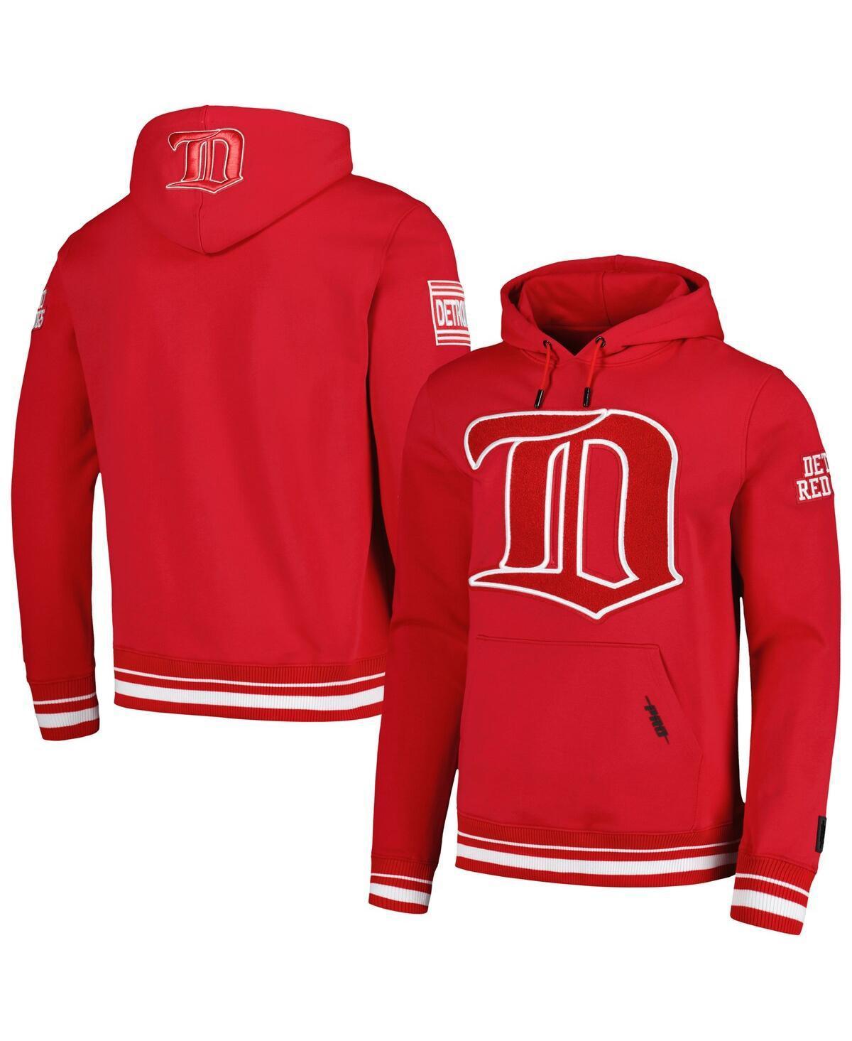 Mens Pro Standard Red Detroit Red Wings Retro Classic Fleece Pullover Hoodie Product Image