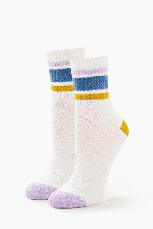 Varsity-Striped Crew Socks | Forever 21 Product Image