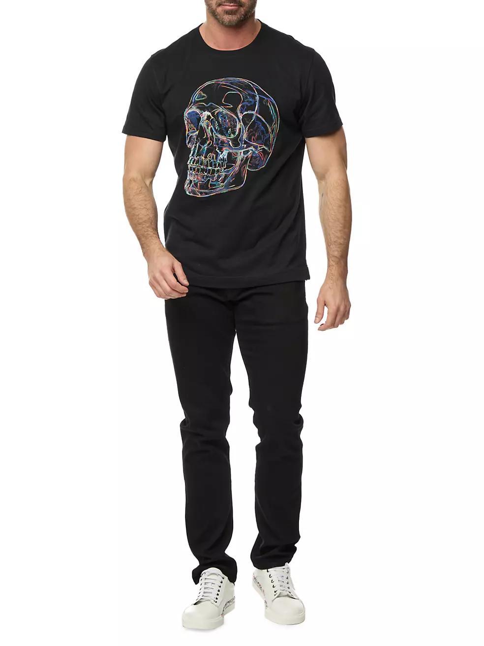 Glowing Skull Knit T-Shirt Product Image