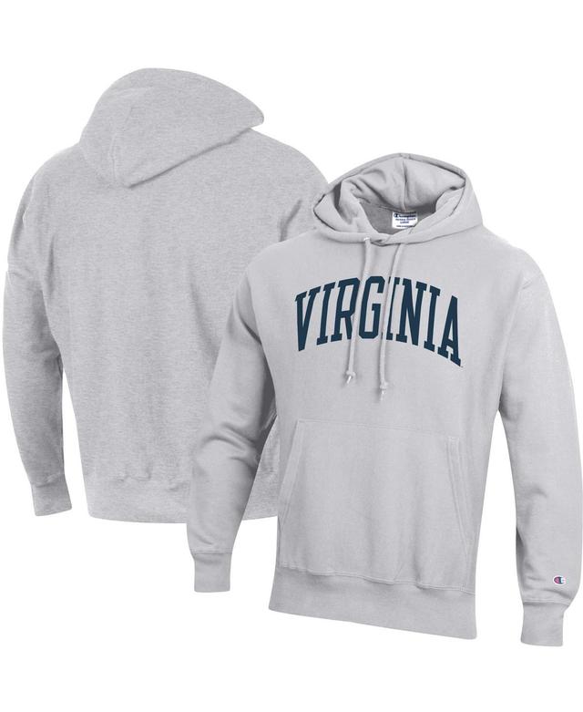 Mens Champion Heathered Gray Virginia Cavaliers Team Arch Reverse Weave Pullover Hoodie Product Image