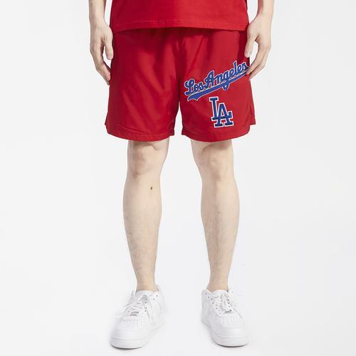 Pro Standard Mens Dodgers Neutral Script TCWoven Shorts - Red/Red Product Image