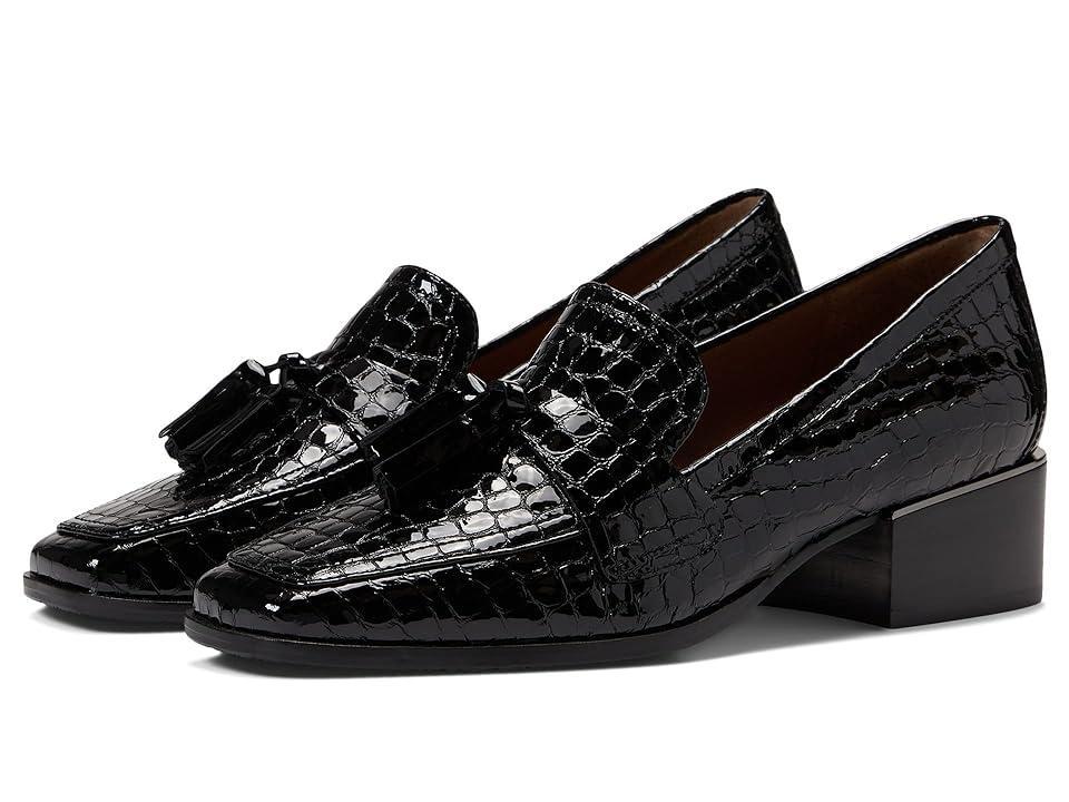 Donald Pliner Avi Crocodile Embossed Patent Leather Tassel Loafers Product Image