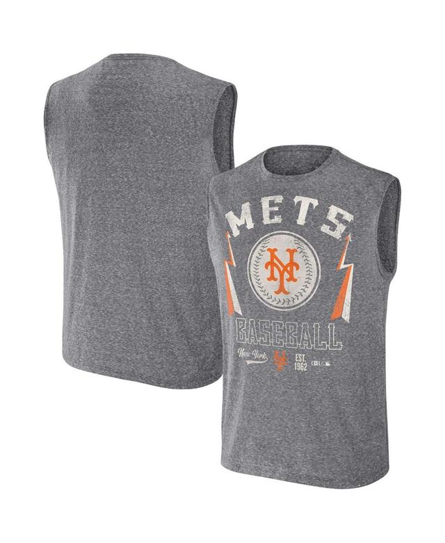 Mens Darius Rucker Collection by Fanatics Charcoal New York Mets Muscle Tank Top Product Image