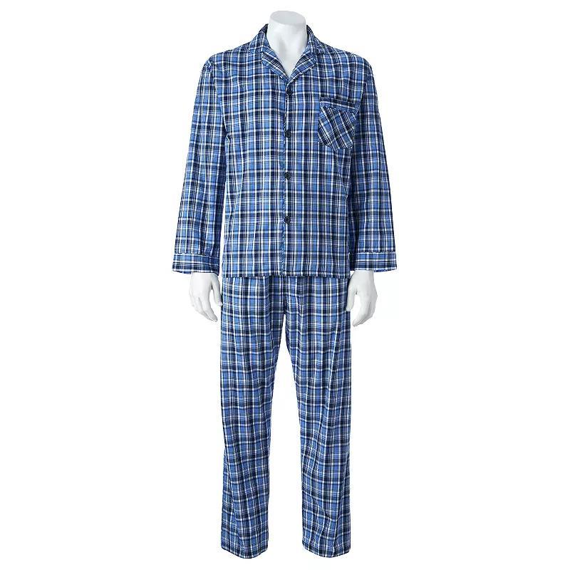 Big & Tall Hanes Classics Pajama Set, Mens Blue Product Image