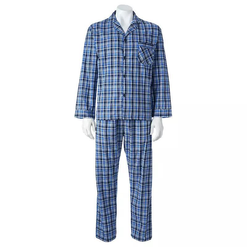 Big & Tall Hanes Classics Pajama Set, Mens Blue Product Image