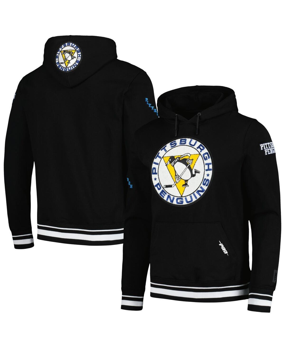 Mens Pro Standard Black Pittsburgh Penguins Retro Classic Fleece Pullover Hoodie Product Image