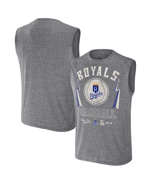 Mens Darius Rucker Collection by Fanatics Charcoal Kansas City Royals Relaxed-Fit Muscle Tank Top Product Image