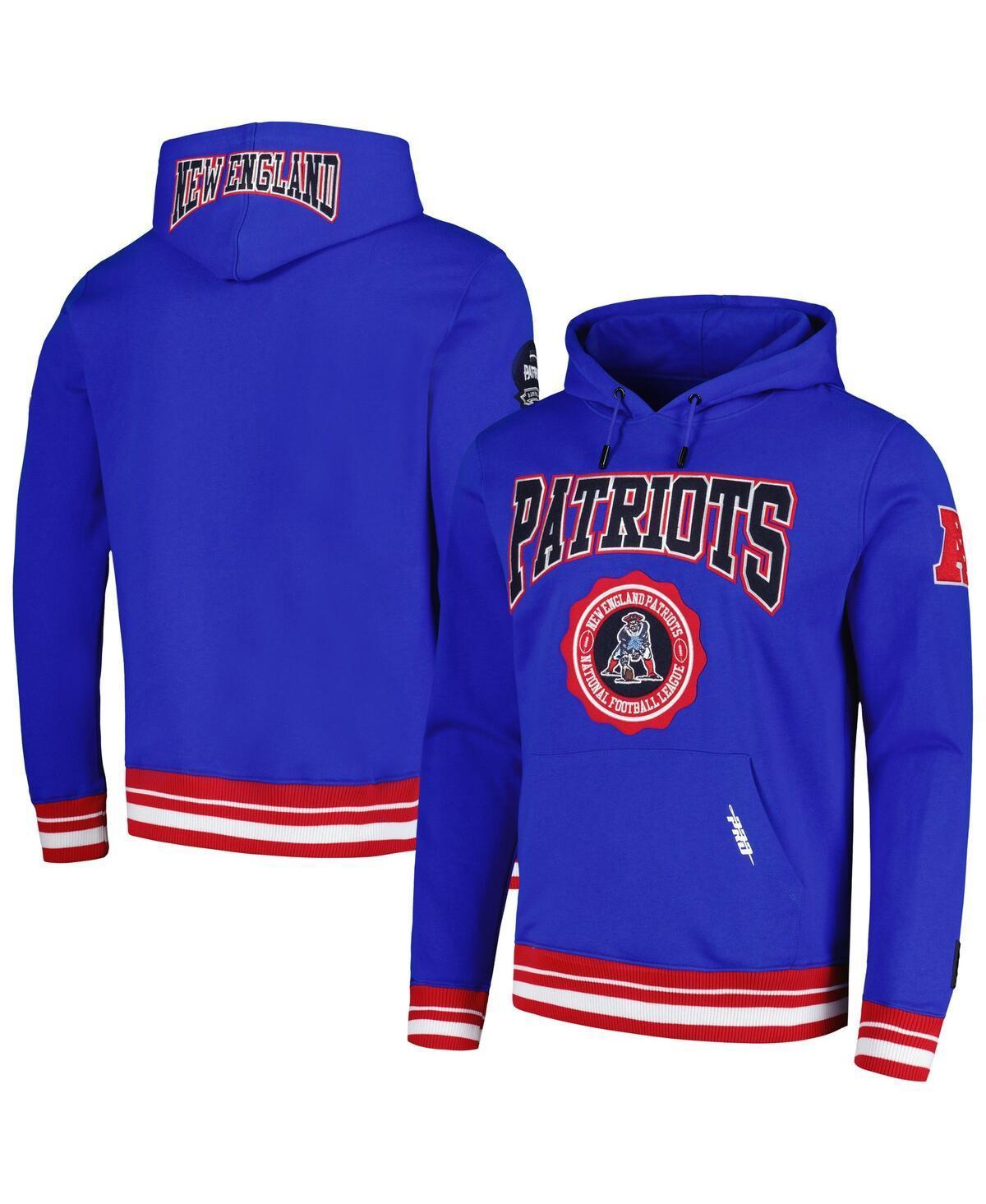 Mens Pro Standard Royal New England Patriots Crest Emblem Pullover Hoodie Product Image